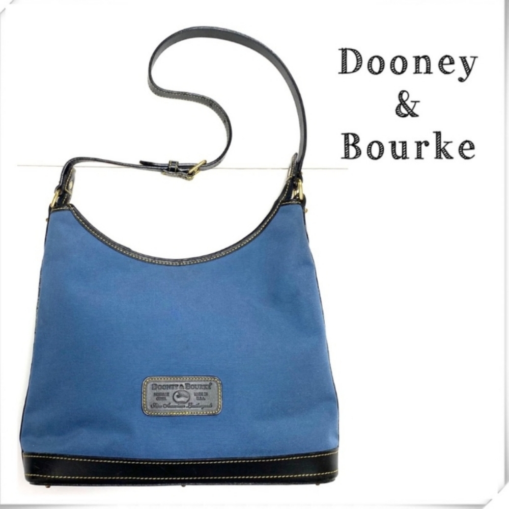 Vintage Dooney and Bourke Canvas Hobo Shoulder…